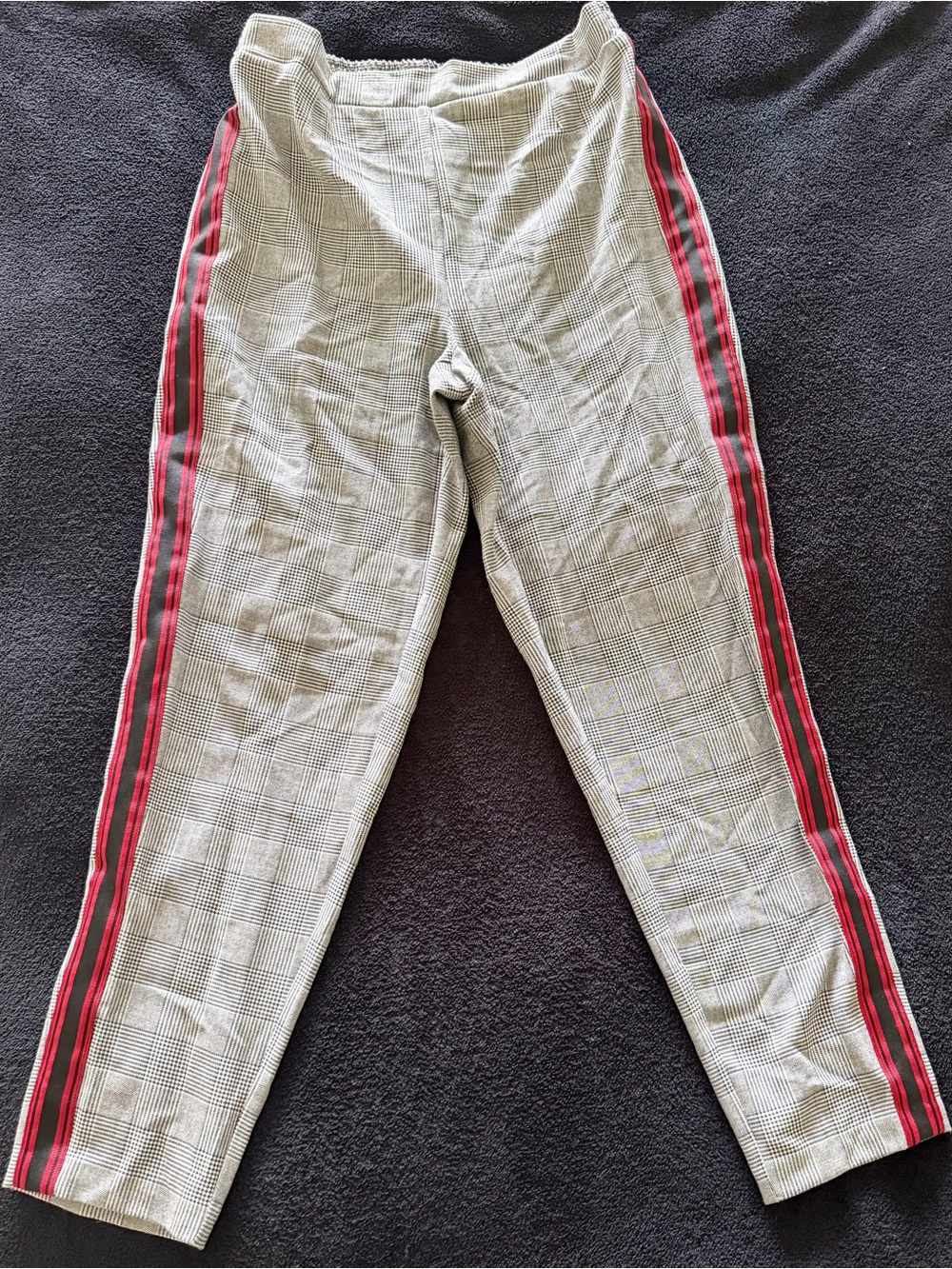 Preloved Women’s Lord&Taylor Houndstooth Red Stripe Pants Medium